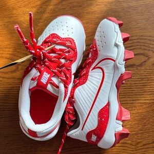 Nike Kids Red and White Cleats
